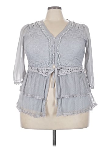 Ultra Pink 3/4 Sleeve Blouse (view 1)