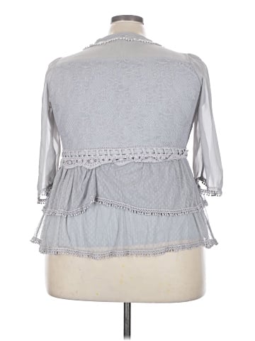 Ultra Pink 3/4 Sleeve Blouse (view 2)