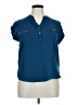Sweet Wanderer 100% Polyester Blue Short Sleeve Blouse Size XL - photo 1