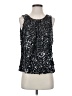 Calvin Klein 100% Polyester Silver Sleeveless Blouse Size P (petite) - photo 1