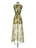 VERTIGO 100% Polyester Print Yellow Cocktail Dress Size S - photo 2
