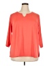 Susan Graver Orange 3/4 Sleeve Top Size XXL - photo 1