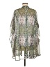 Sun & Shadow 100% Polyester Aztec Or Tribal Print Green Kimono Size Med - Lg - photo 2
