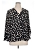 PREMISE 100% Polyester Polka Dots Black 3/4 Sleeve Blouse Size 1X - photo 1