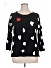 Draper's & Damon's Hearts Black Pullover Sweater Size XL - photo 1