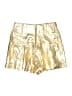 Lanhtropy 100% Linen Metallic Gold Shorts Size XS - photo 1