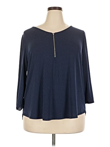 Green Envelope 3/4 Sleeve Top (view 1)