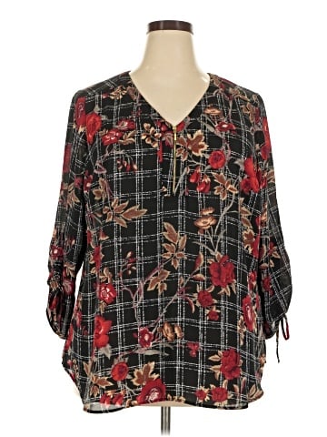Roz & Ali 3/4 Sleeve Blouse (view 1)