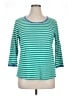 L.L.Bean Stripes Teal 3/4 Sleeve T-Shirt Size XL - photo 1