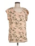 DR2 100% Polyester Floral Tan Sleeveless T-Shirt Size M - photo 1