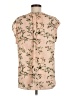 DR2 100% Polyester Floral Tan Sleeveless T-Shirt Size M - photo 2