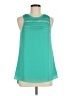 Lost April 100% Polyester Teal Sleeveless Blouse Size M - photo 1