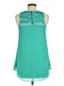 Lost April 100% Polyester Teal Sleeveless Blouse Size M - photo 2