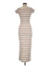 No Comment Stripes Tan Casual Dress Size M - photo 2