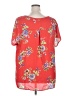 Pleione 100% Polyester Red Short Sleeve Blouse Size 2X - photo 2