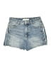 Zara Basic Blue Denim Shorts Size 4 - photo 1