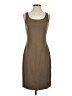 St. John Solid Brown Casual Dress Size 4 - photo 1