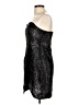 Timing Metallic Black Cocktail Dress Size L - photo 5