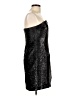 Timing Metallic Black Cocktail Dress Size L - photo 4