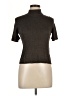 Albert Nipon Solid Brown Short Sleeve Turtleneck Size 12 - photo 1
