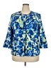 DressBarn Print Blue Blazer Size 18 - photo 1