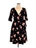 Kiyonna Floral Black Casual Dress Size 1 - photo 1