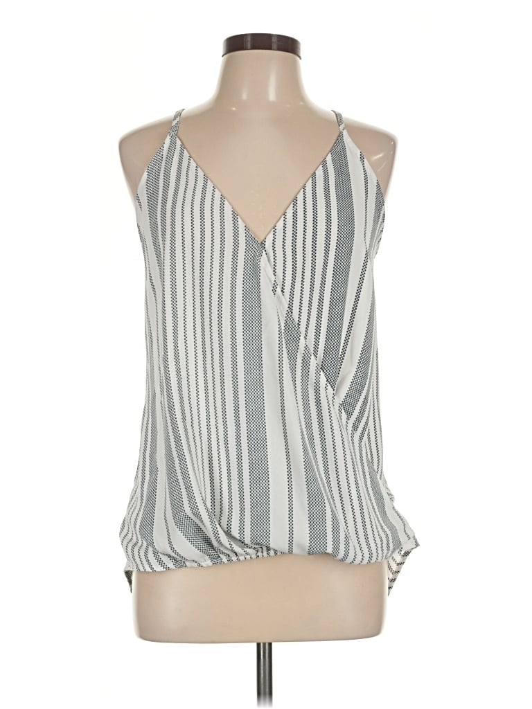 Pre-owned Unbranded Tank Top Silver Plunge Neckline Tops