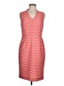 Albert Nipon Chevron-herringbone Red Cocktail Dress Size 6 - photo 1