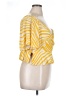 11. Honore 100% Rayon Graphic Yellow Short Sleeve Top Size 16 - photo 4