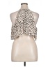 11. Honore Animal Print Graphic Ivory Sleeveless Blouse Size 16 - photo 2