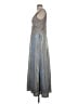 Xscape Metallic Gray Cocktail Dress Size 4 - photo 5