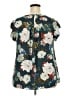 DR2 100% Polyester Teal Short Sleeve Blouse Size 2X - photo 2