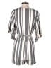 Rebellion 100% Rayon Stripes Gray Romper Size M - photo 2