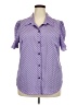 Rebecca Malone 100% Polyester Polka Dots Purple Short Sleeve Blouse Size 2X - photo 1