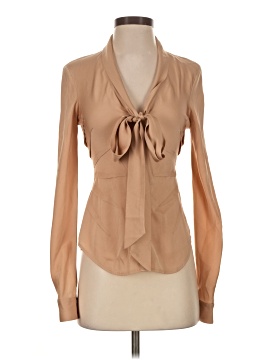 Catherine Malandrino Long Sleeve Silk Top