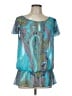 Sunny Leigh Teal Short Sleeve Blouse Size L - photo 1