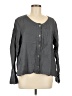 Flax 100% Linen Gray Long Sleeve Blouse Size 6 (S) - photo 1