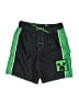 Minecraft 100% Polyester Green Board Shorts Size 7 - photo 1