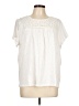 Ella Moss Ivory Short Sleeve Blouse Size L - photo 1