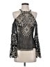 Venus Black Long Sleeve Blouse Size 4 - photo 1