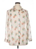 D&Co. 100% Polyester Floral Ivory Long Sleeve Blouse Size 1X - photo 1