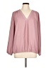 Chaus 100% Polyester Pink Long Sleeve Blouse Size L - photo 1