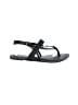 Long Tall Sally 100% Leather Black Sandals Size 10 - photo 1