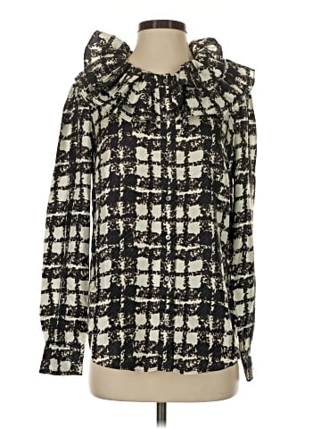 J.Crew Collection Long Sleeve Silk Top (view 1)