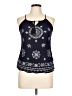 Solitaire 100% Rayon Blue Sleeveless Blouse Size L - photo 1