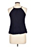 Solitaire 100% Rayon Blue Sleeveless Blouse Size L - photo 2