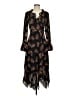 Thakoon 100% Polyester Floral Black Casual Dress Size 2 - photo 1