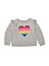 Baby Gap 100% Cotton Hearts Silver Sweatshirt Size 6-12 mo - photo 1