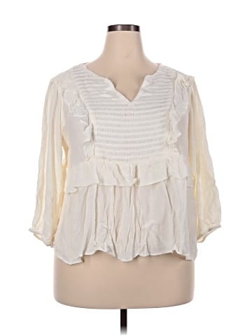 LC Lauren Conrad 3/4 Sleeve Blouse (view 1)