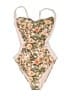 TA3 Floral Tan One Piece Swimsuit Size XL - photo 1